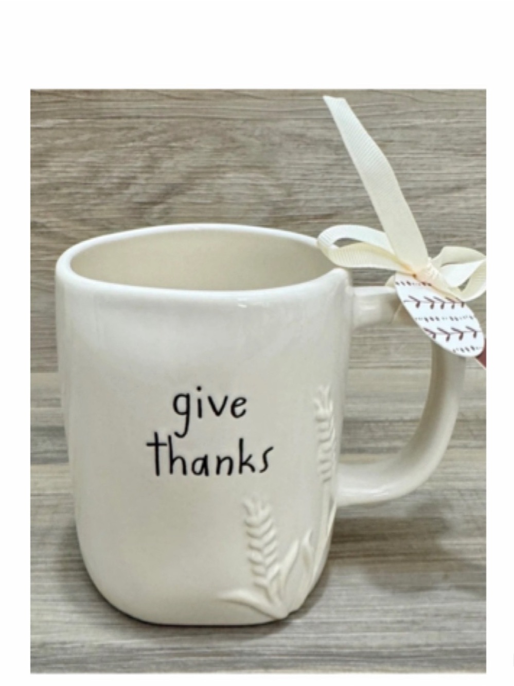 NEW Rae Dunn Give Thanks Wheat Thanksgiving Mug